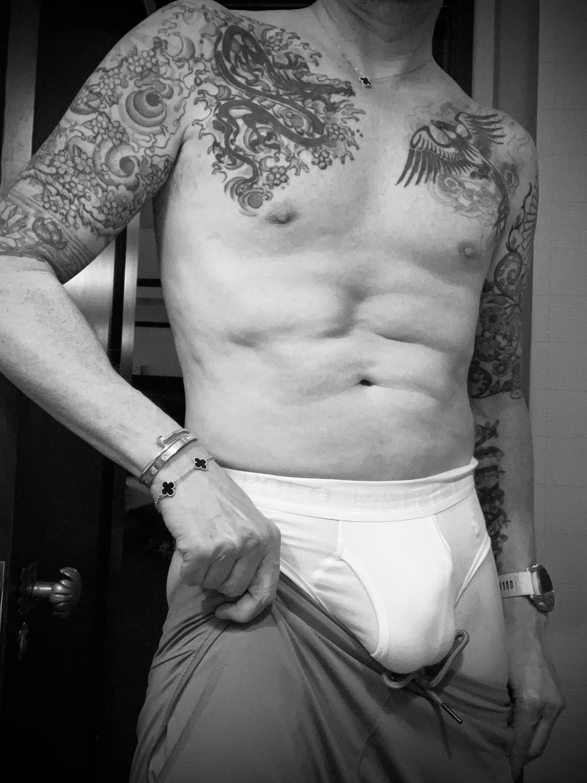 I hate pulling the sweats up…