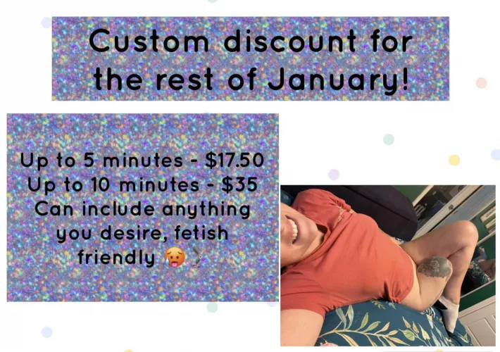 Last couple of days to get my custom discount over on OF or fansly 🧡
