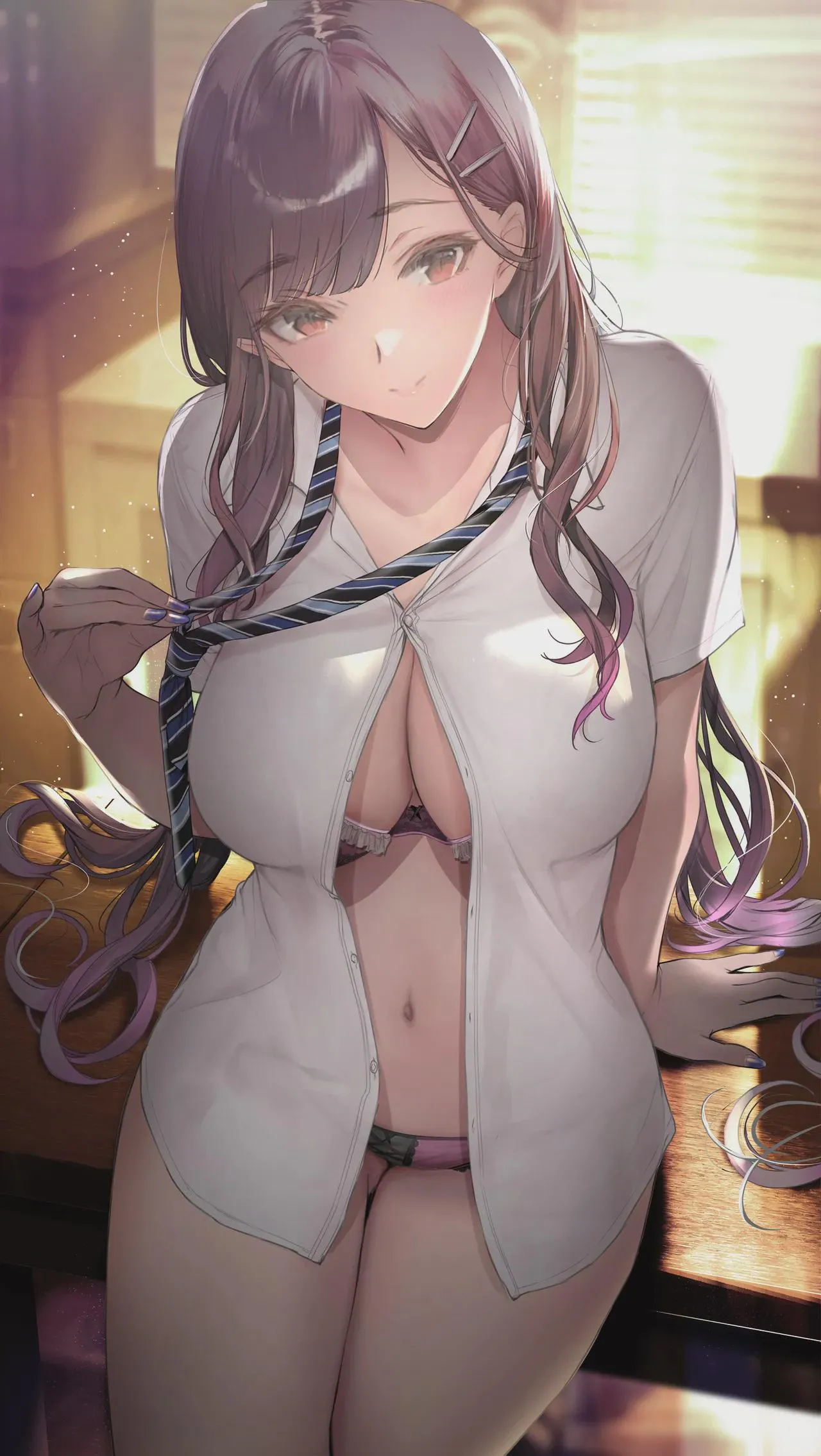 Natsuki didn't hide how horny she was feeling (Gentsuki)