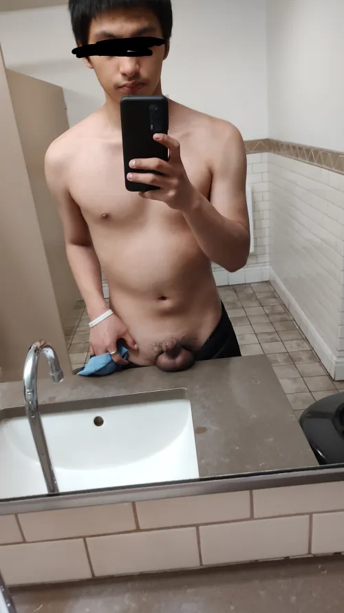 Near Mt hood got bored in the bathroom