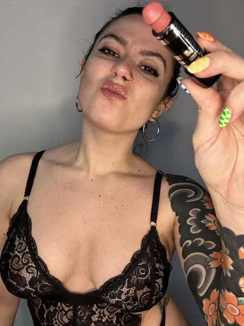 painting your lips is quite the ritual for you sissy