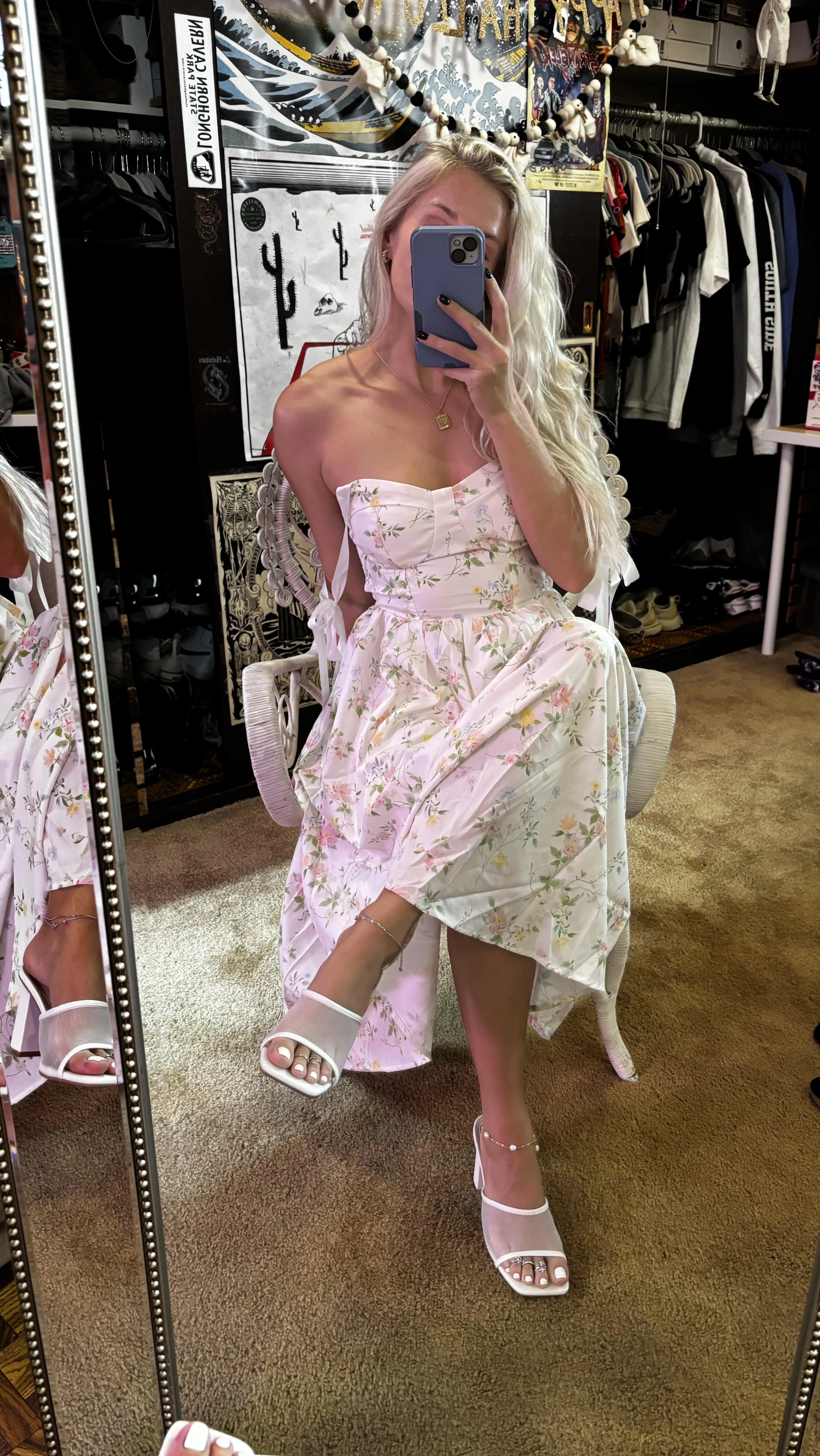 White toes match my outfit perfectly