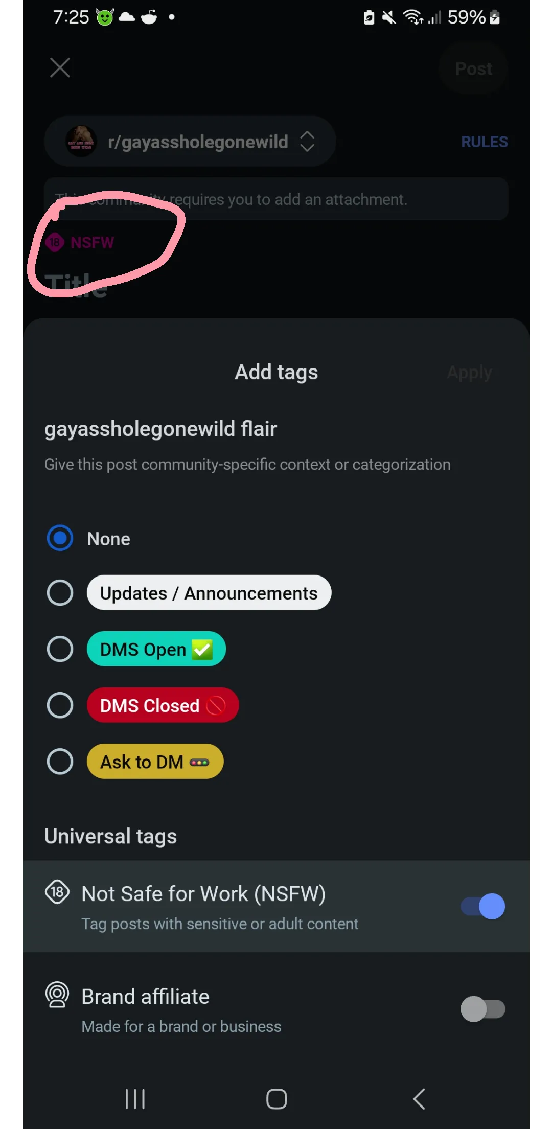 Adding Tags to Post Age 35