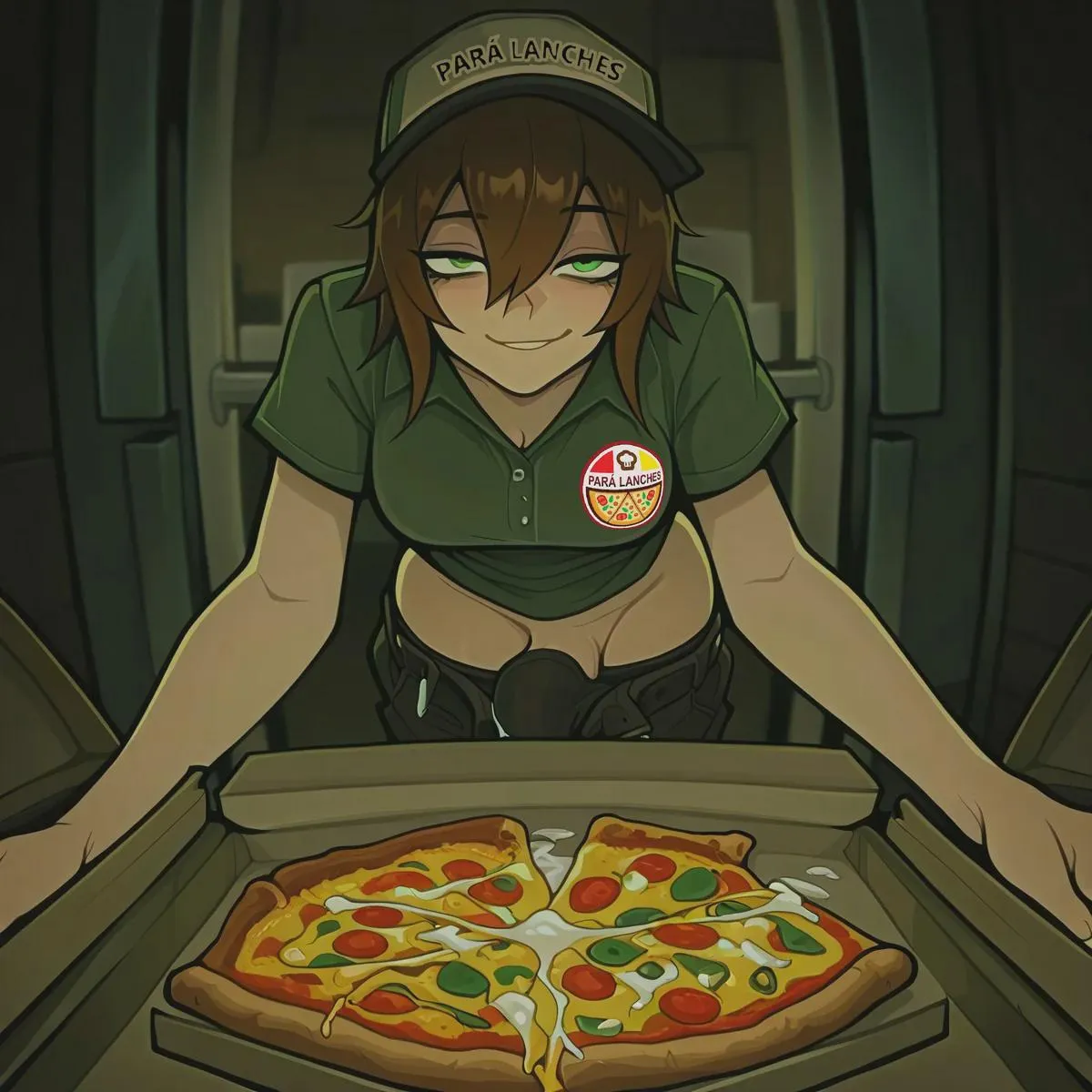 Aqui está a sua pizza com molho especial senhor(a) ❤️