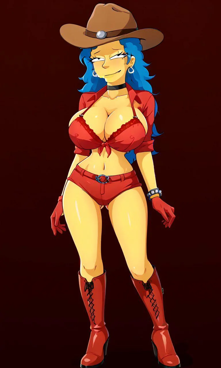 Big boobs cowgirl Marge