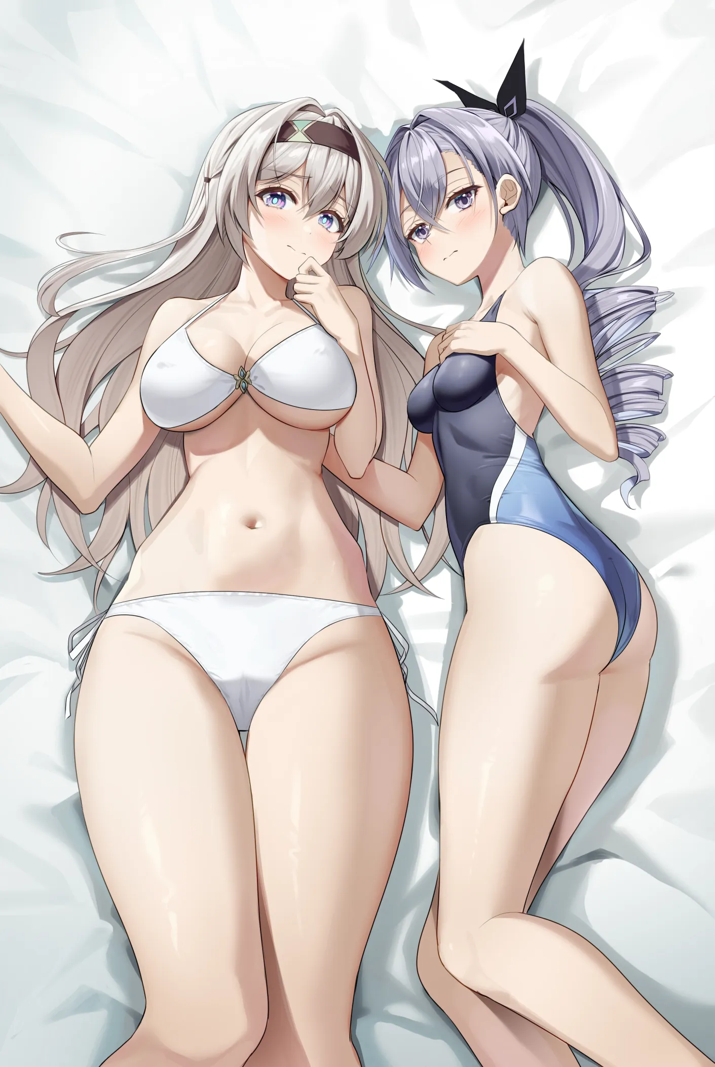 Bikini Firefly and School Swimsuit Silver Wolf [Honkai Star Rail]
