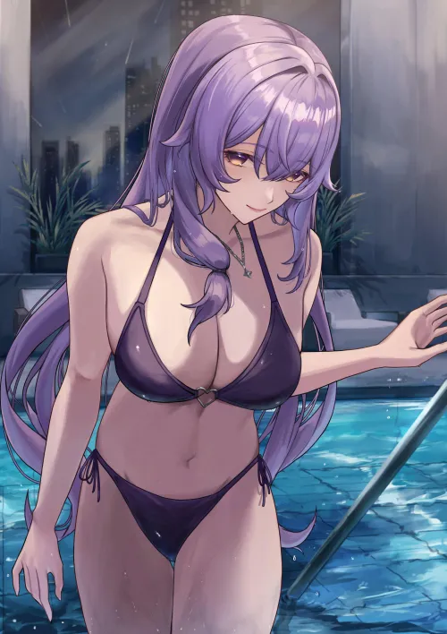 Black Swan coming out of the pool [Honkai Star Rail]