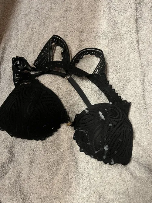 Cum on a bra of a friend