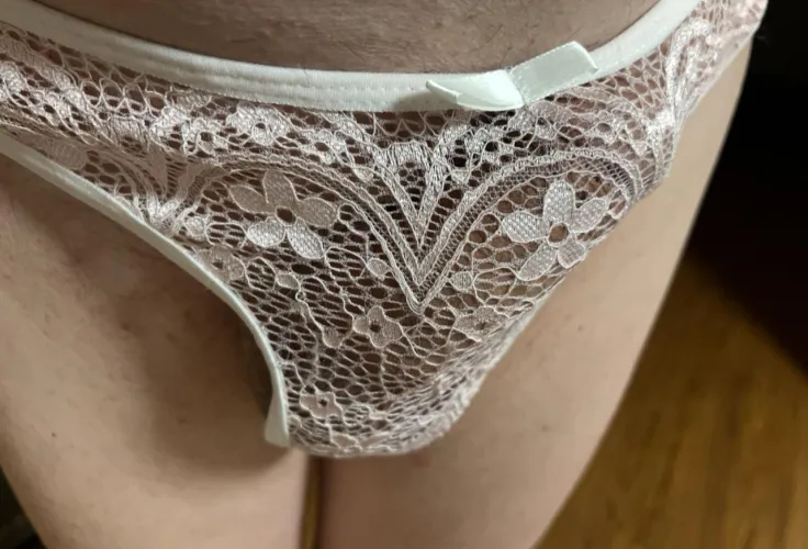 Damp panty bulge