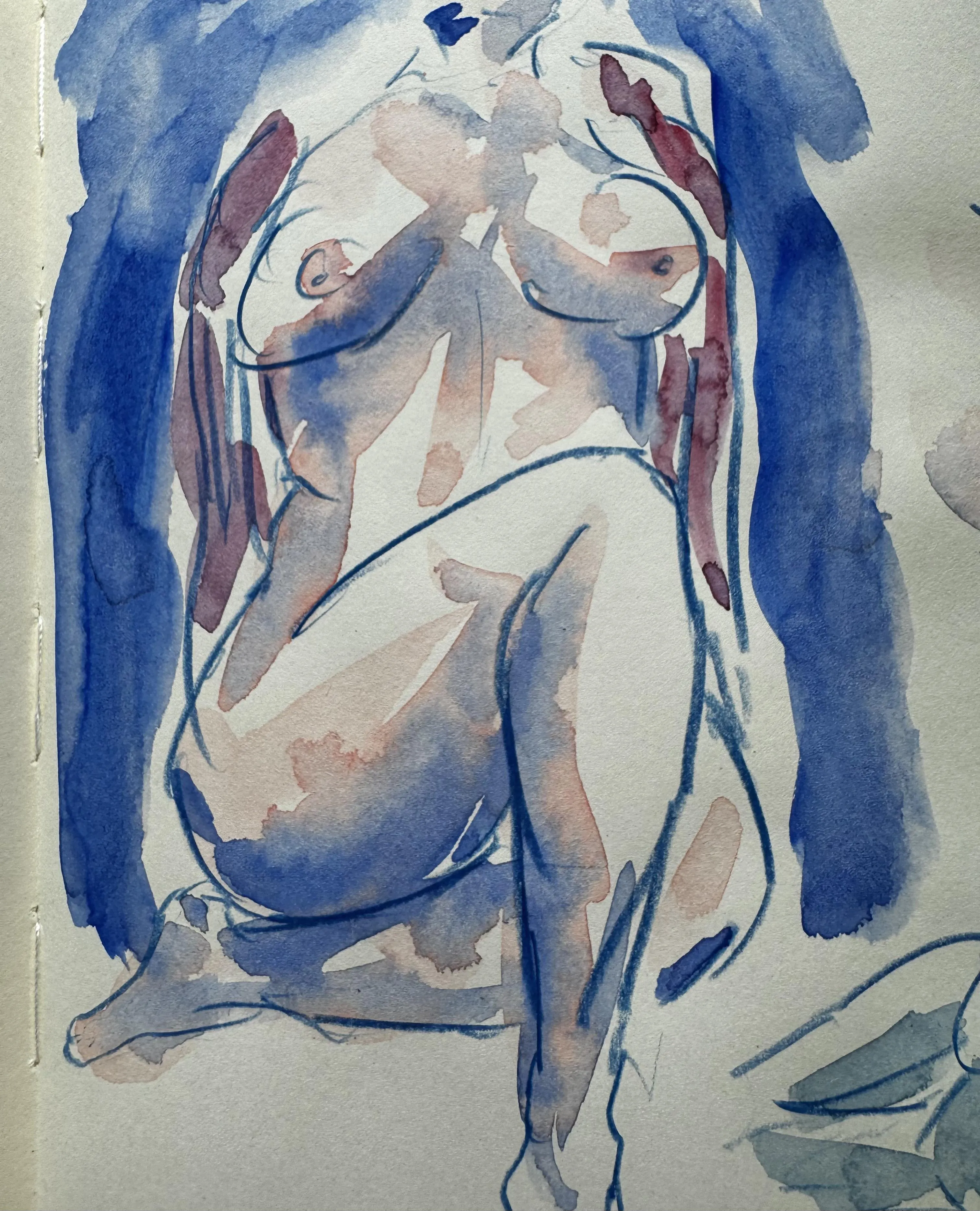 Draped, watercolor