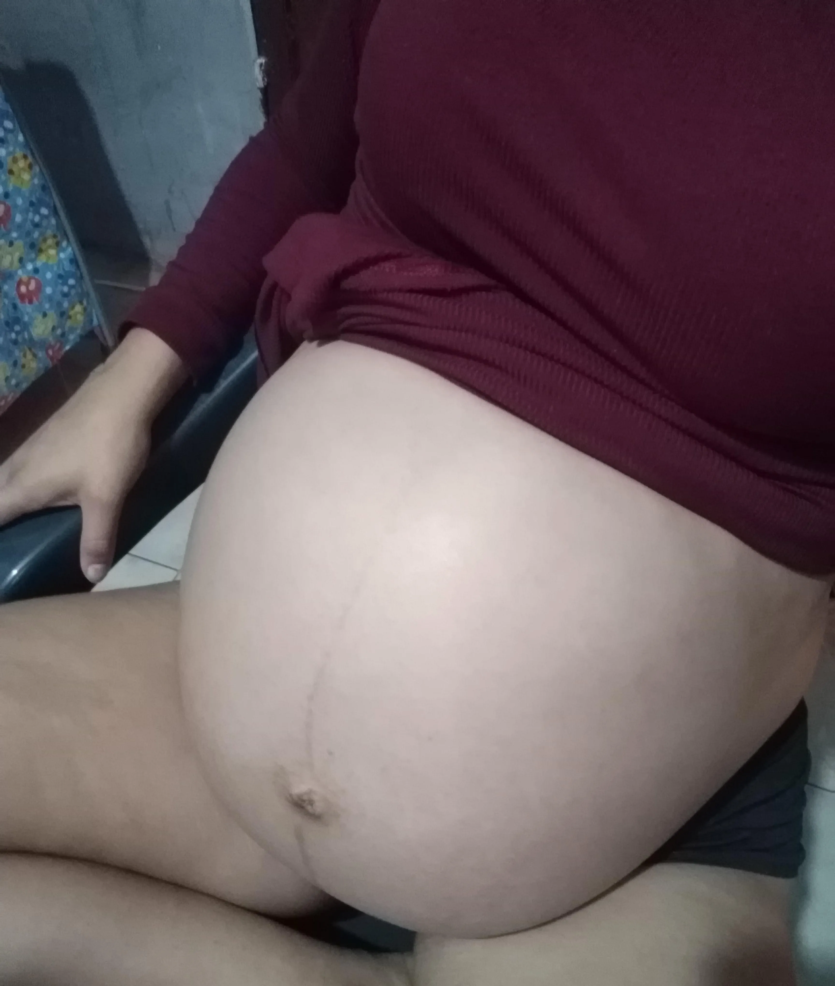 I put my pregnant belly out in the open