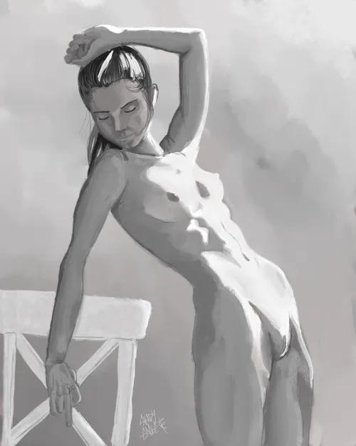 Into the light, a digital figure sketch