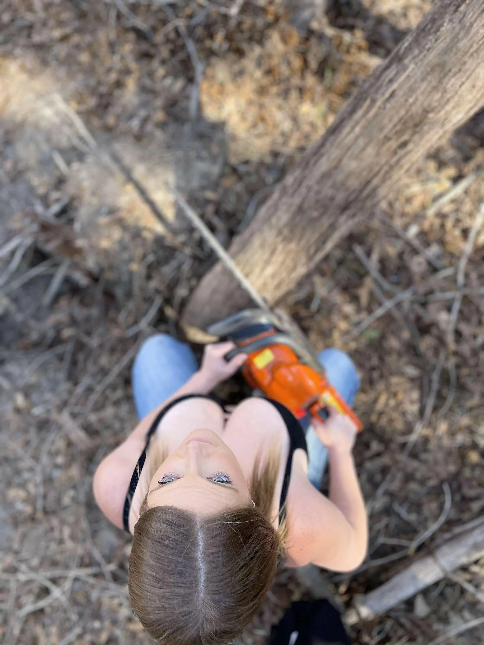 Let's cut some wood then I'll play with yours