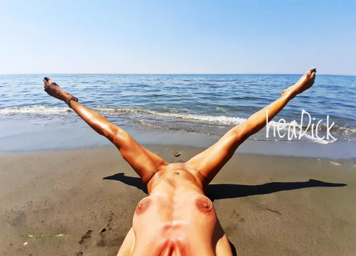 My wife enjoying sun