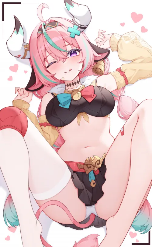 Varesa after a nice meal [Genshin Impact]