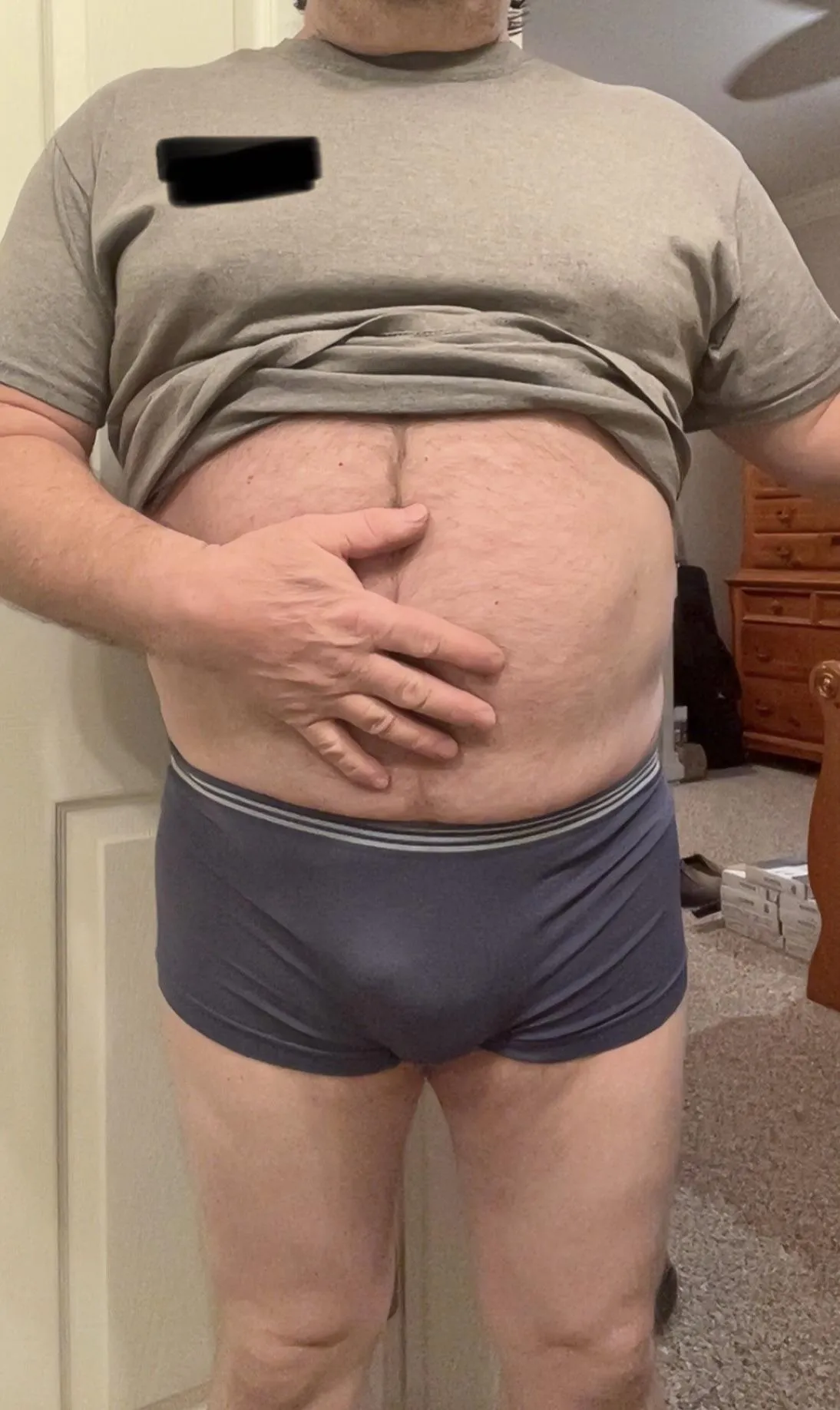 Wearing Boyshort panties