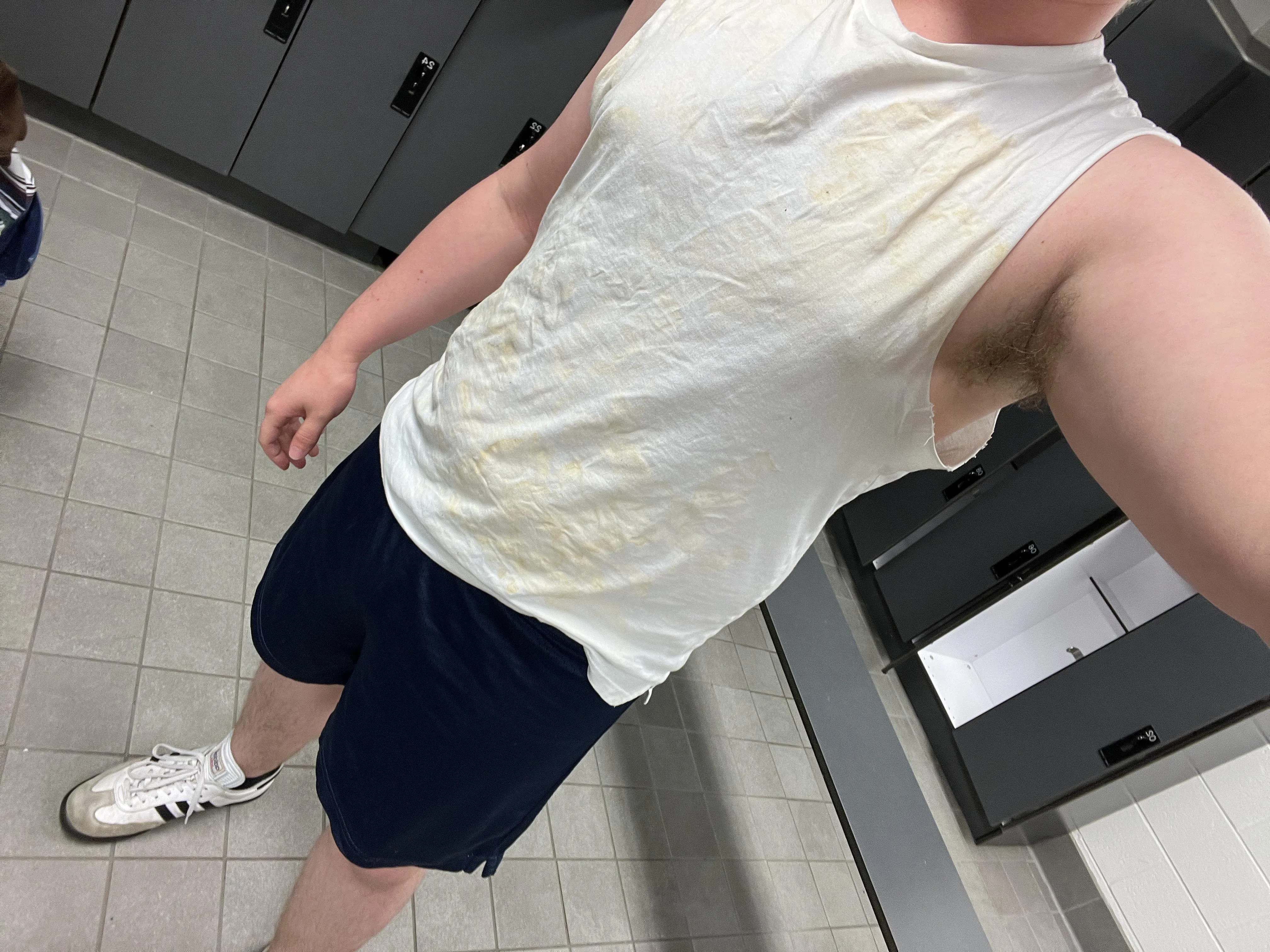Wore my cum rags to the gym and got a bit excited