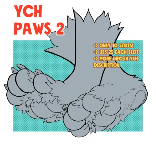 YCH PAWS. (Art by me.) Add me in Discord if you want a slot: gxartworks