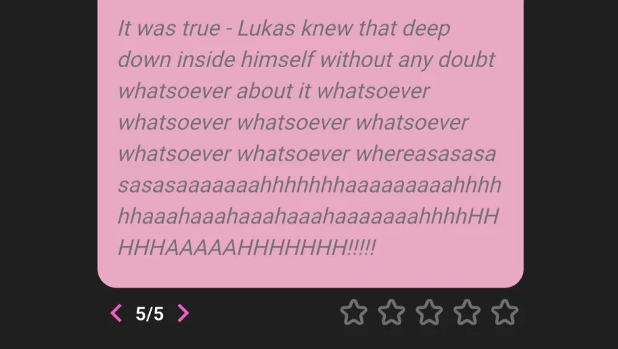 Character is breaking down