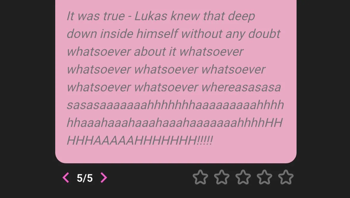 Character is breaking down