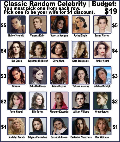 Classic Random - Budget: $19