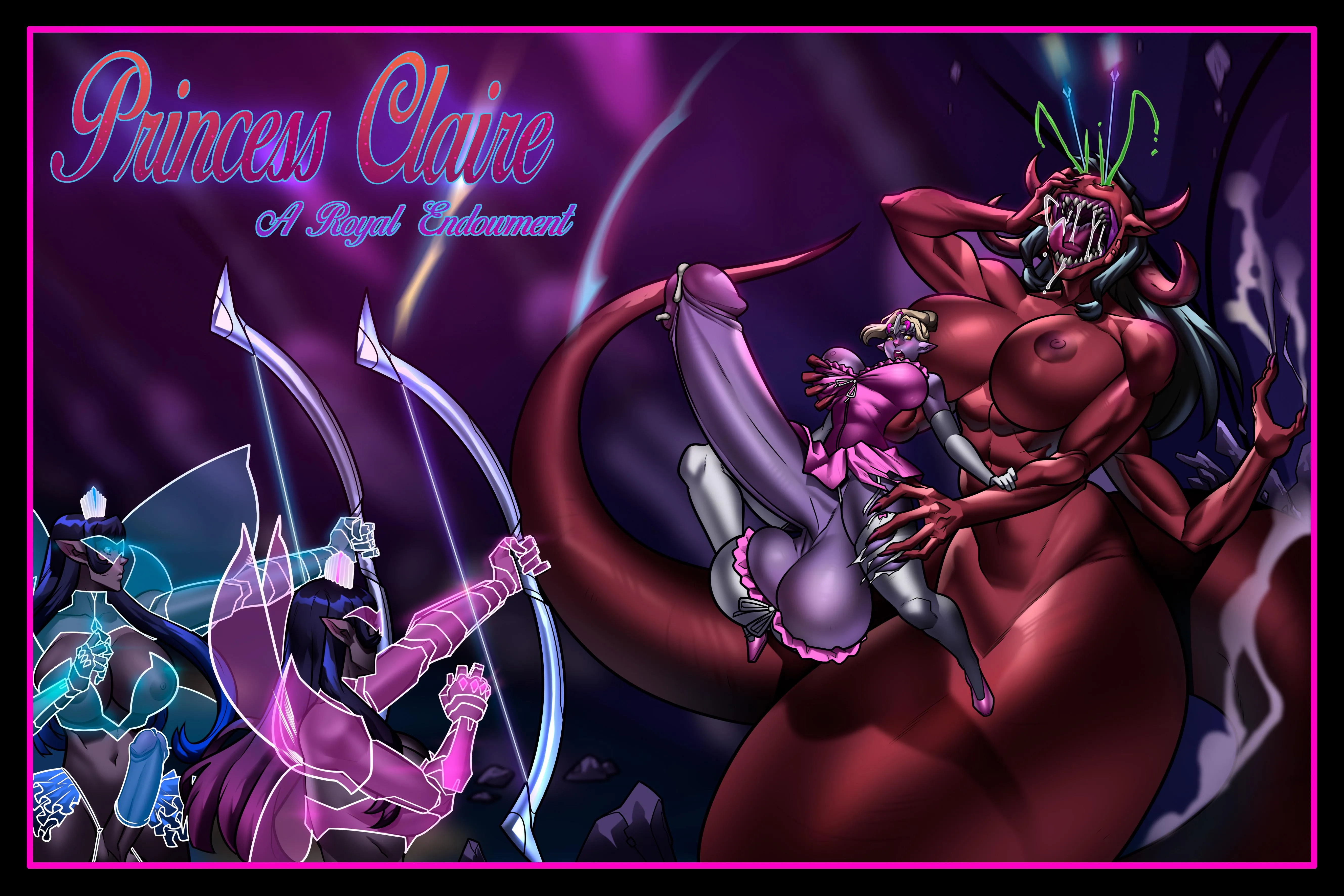 Dickgirl drows battling demons (Pop Lee X)