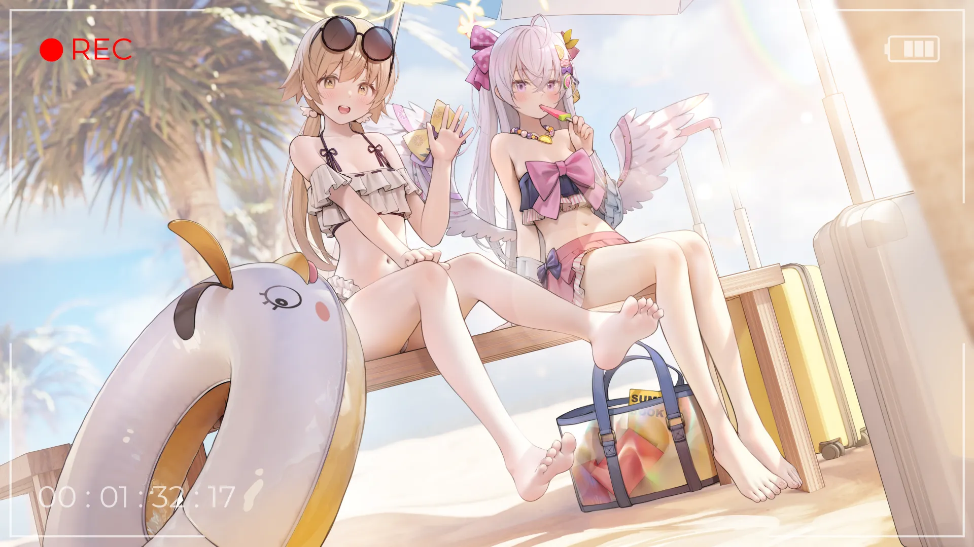 Hifumi & Azusa at the beach [Blue Archive]