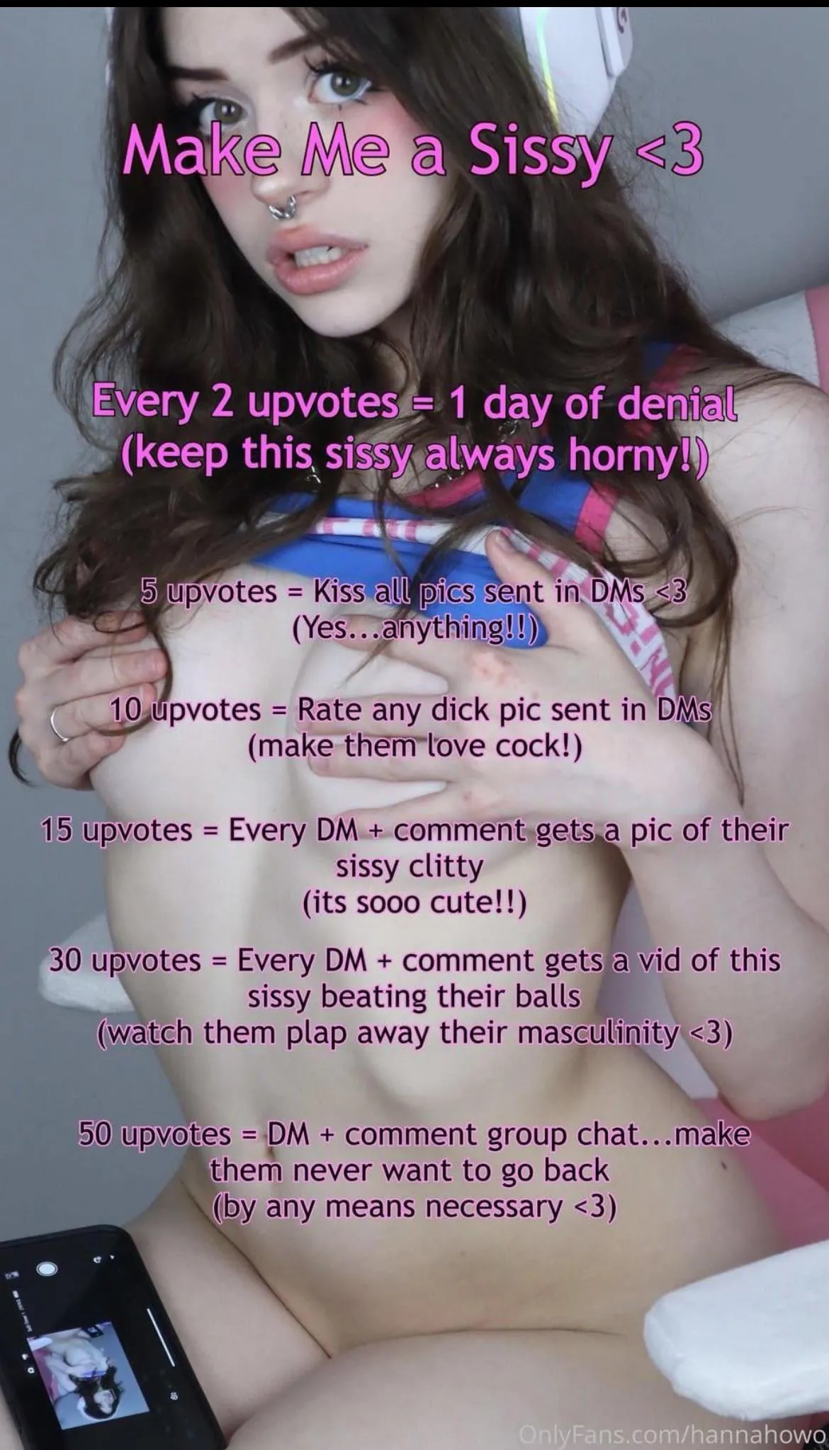 Please help ruin me 🥵 I want to embrace my desires and become the nastiest cock obsessed sissy slut ever