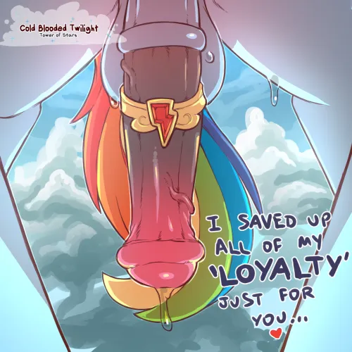 rainbow dash saved her loyalty for you (artist: cold blooded twilight)
