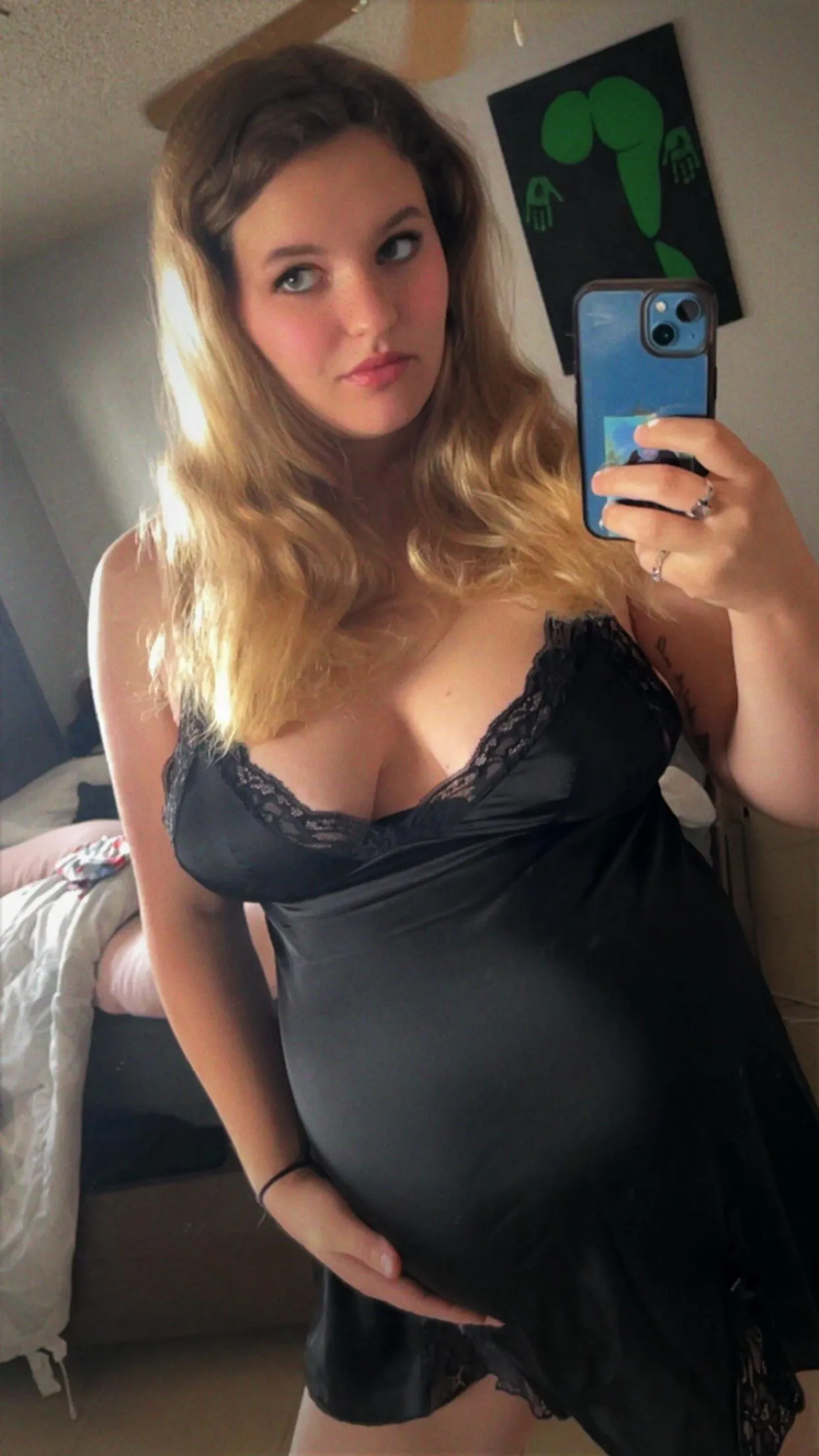 This dress barely holds my belly