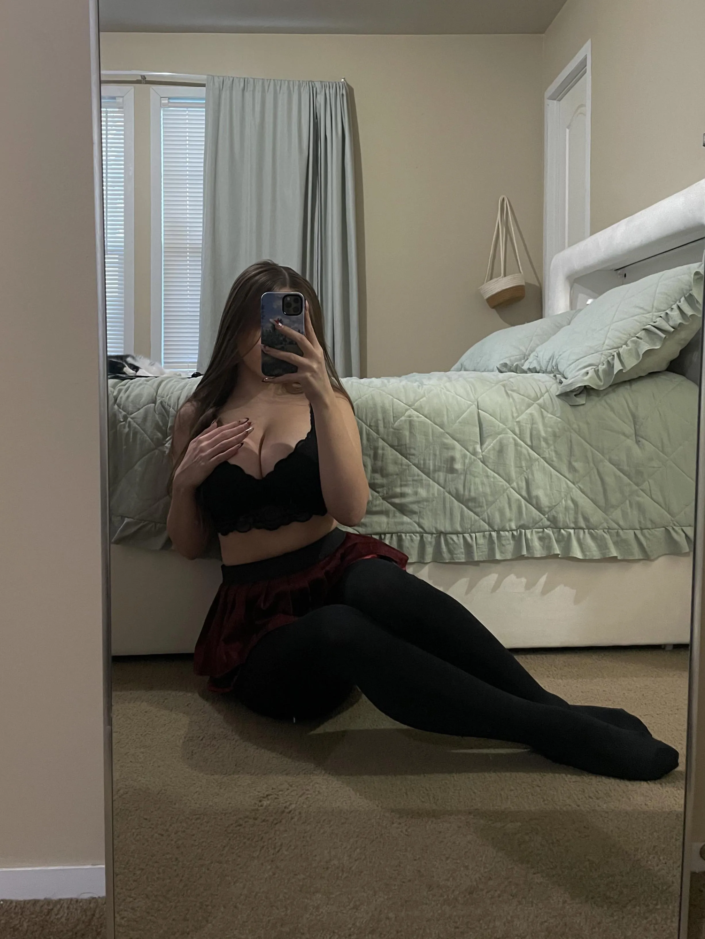 tiny skirts are such a weakness for you huh