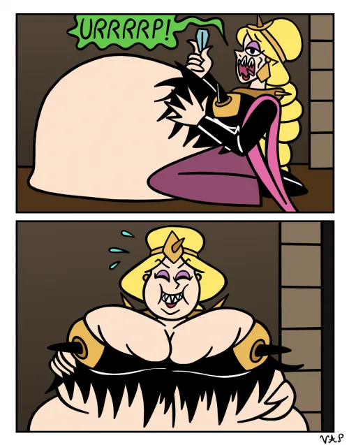 Ludmilla vore and weight gain (Drawn by me)