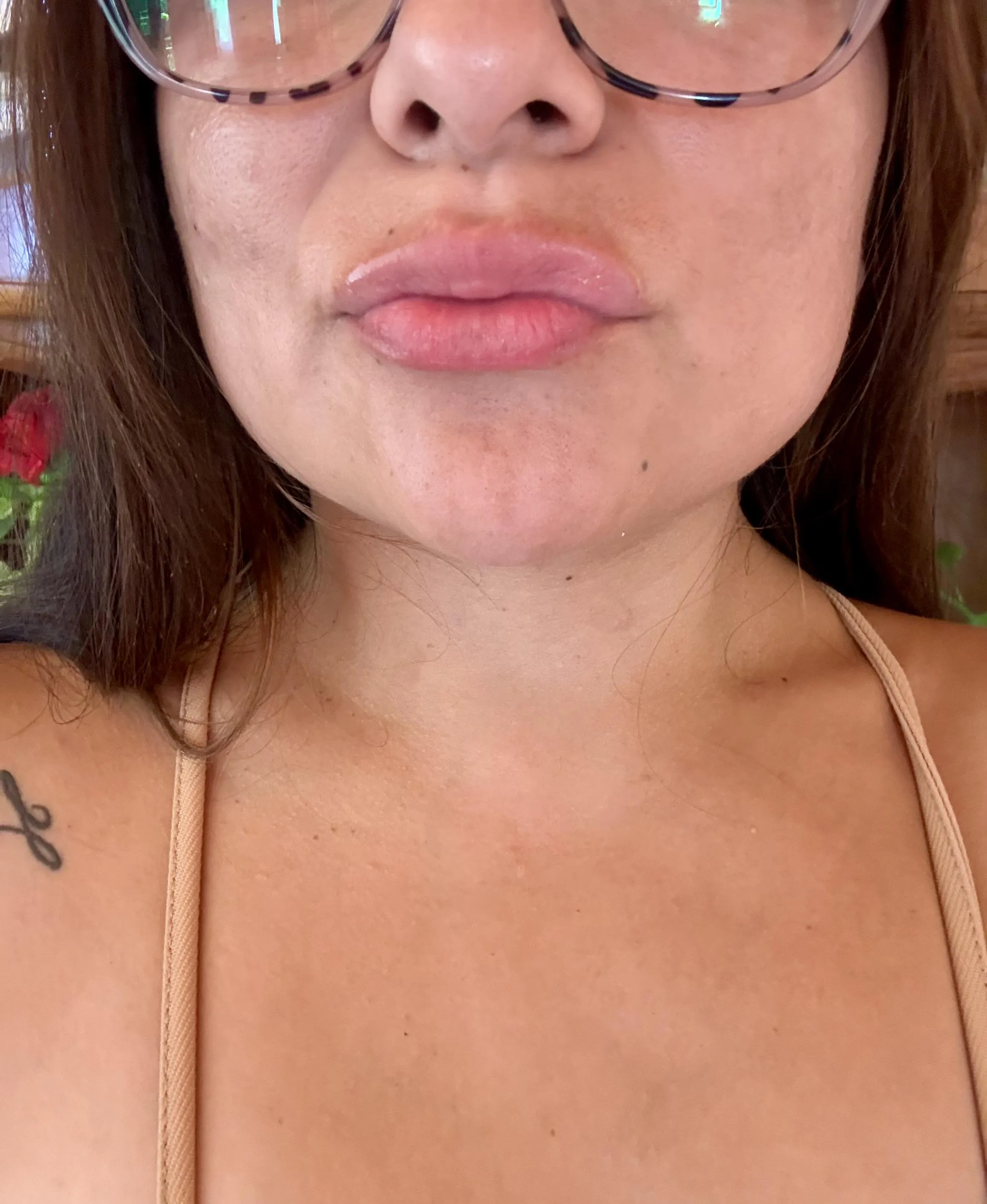 Today my lips are natural. without makeup.