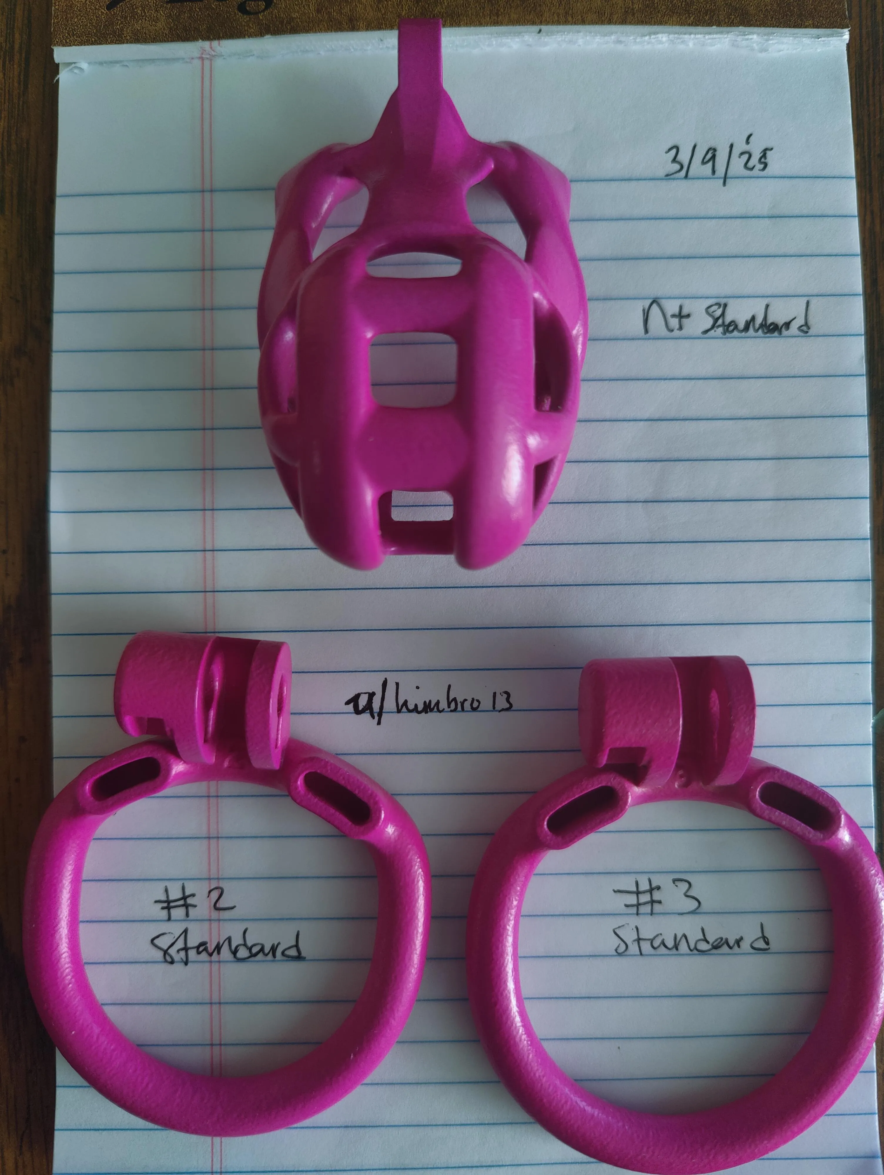 (US) Pink N+ standard, size 3 standard ring, size 2 standard ring