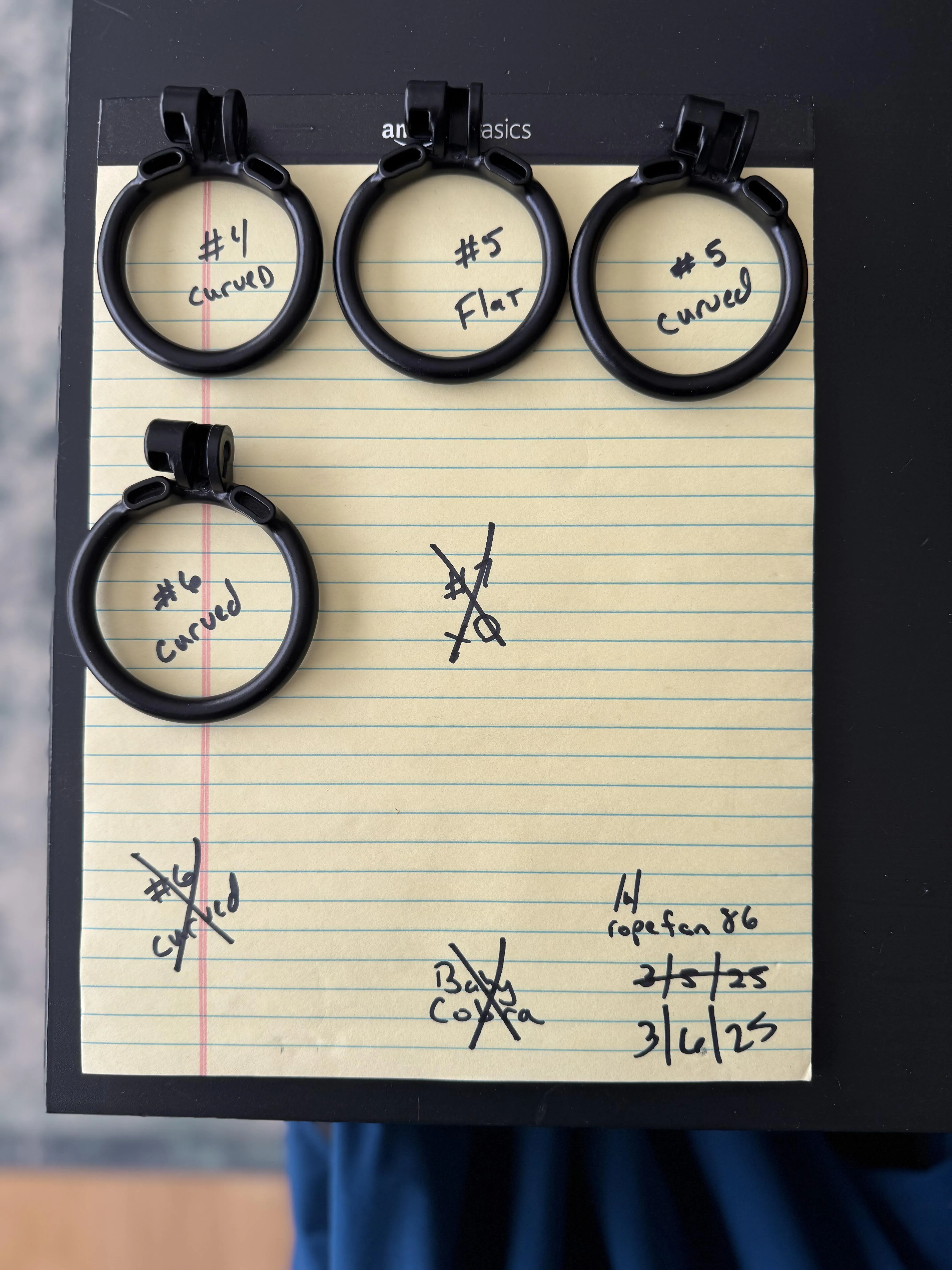 [US][FS] #4 curved, #5 flat, #5 curved, #6 curved base rings