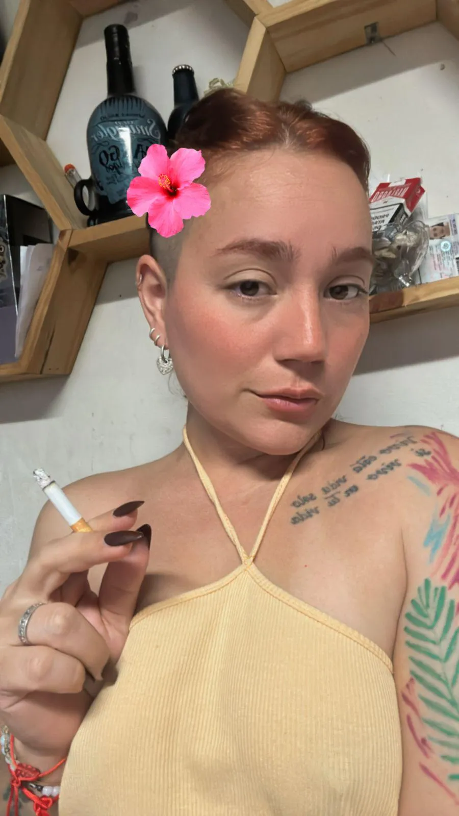 You want me to smoke while I suck your cock?