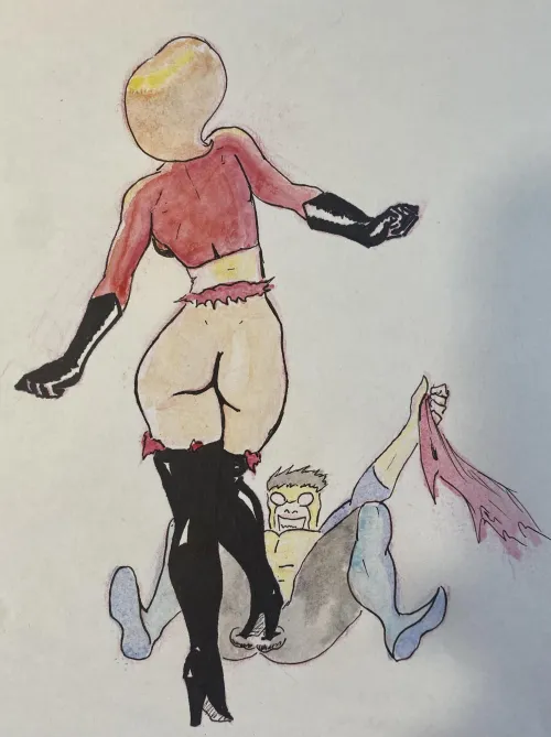 Elastagirl tests to see if his nuts are Invincible