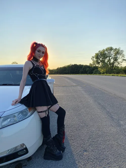 enjoying the sunset |