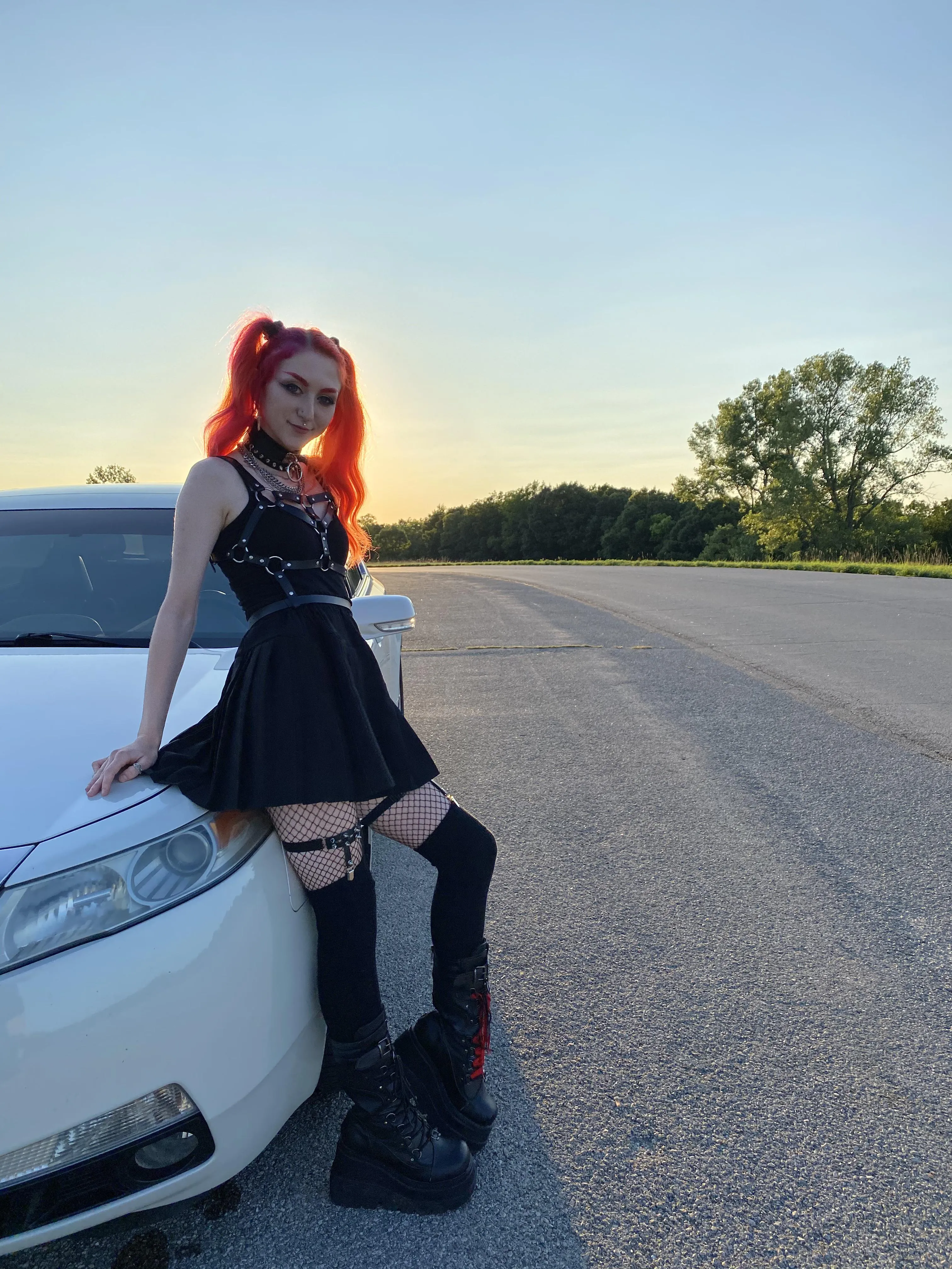 enjoying the sunset |