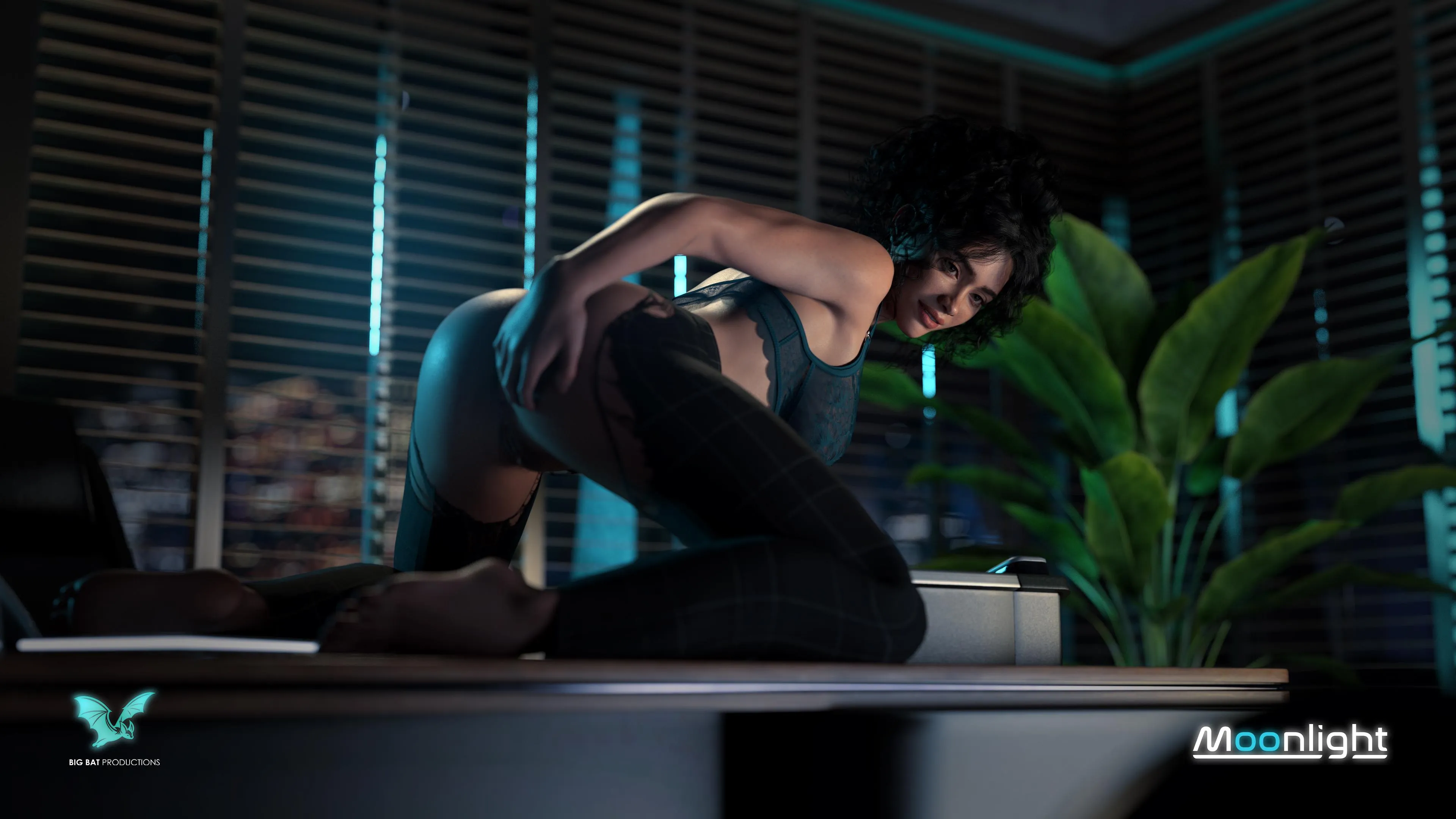 Evelyn Taking a Break From Work (Moonlight)