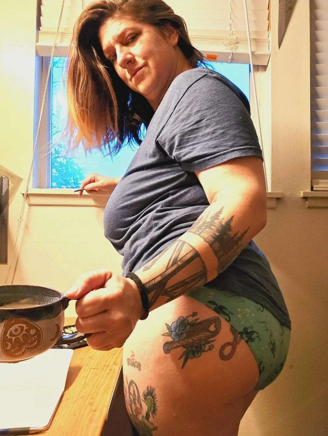 Here's your coffee! Did you have anything for me?