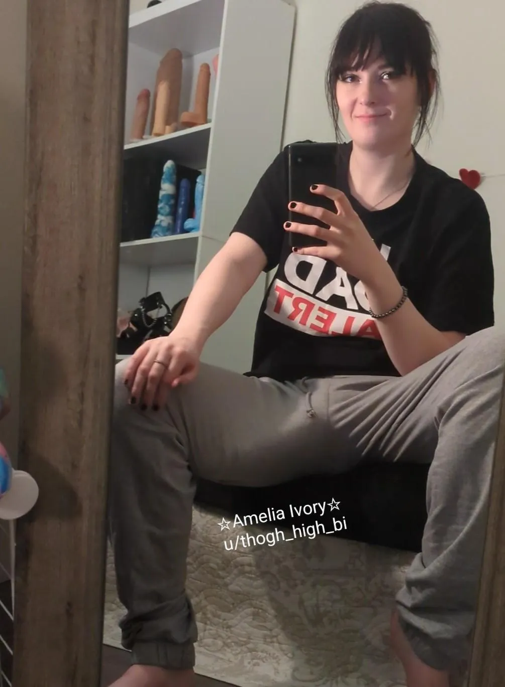 How would you react if you saw my monster cock bulging through my sweatpants