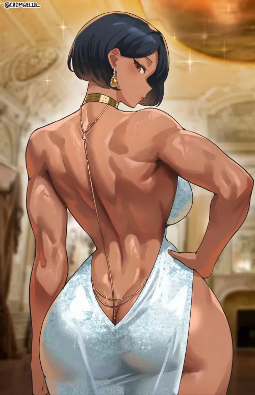 Muscle Girl in Dress [Original]