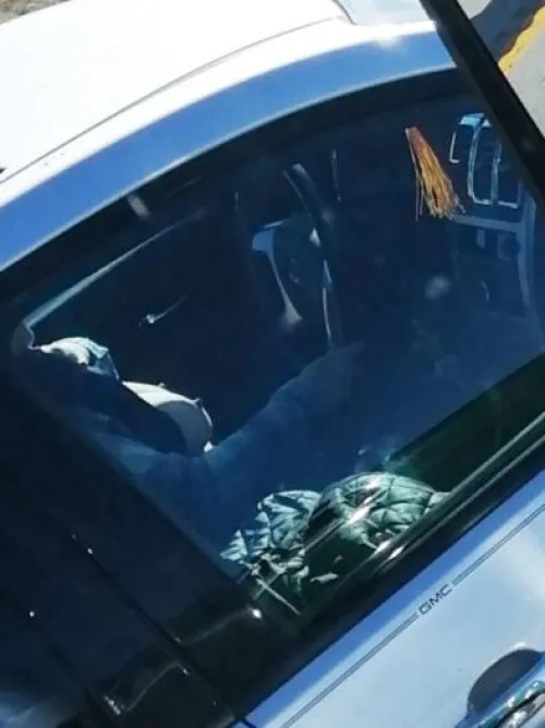 My wife flashing me and other drivers that day