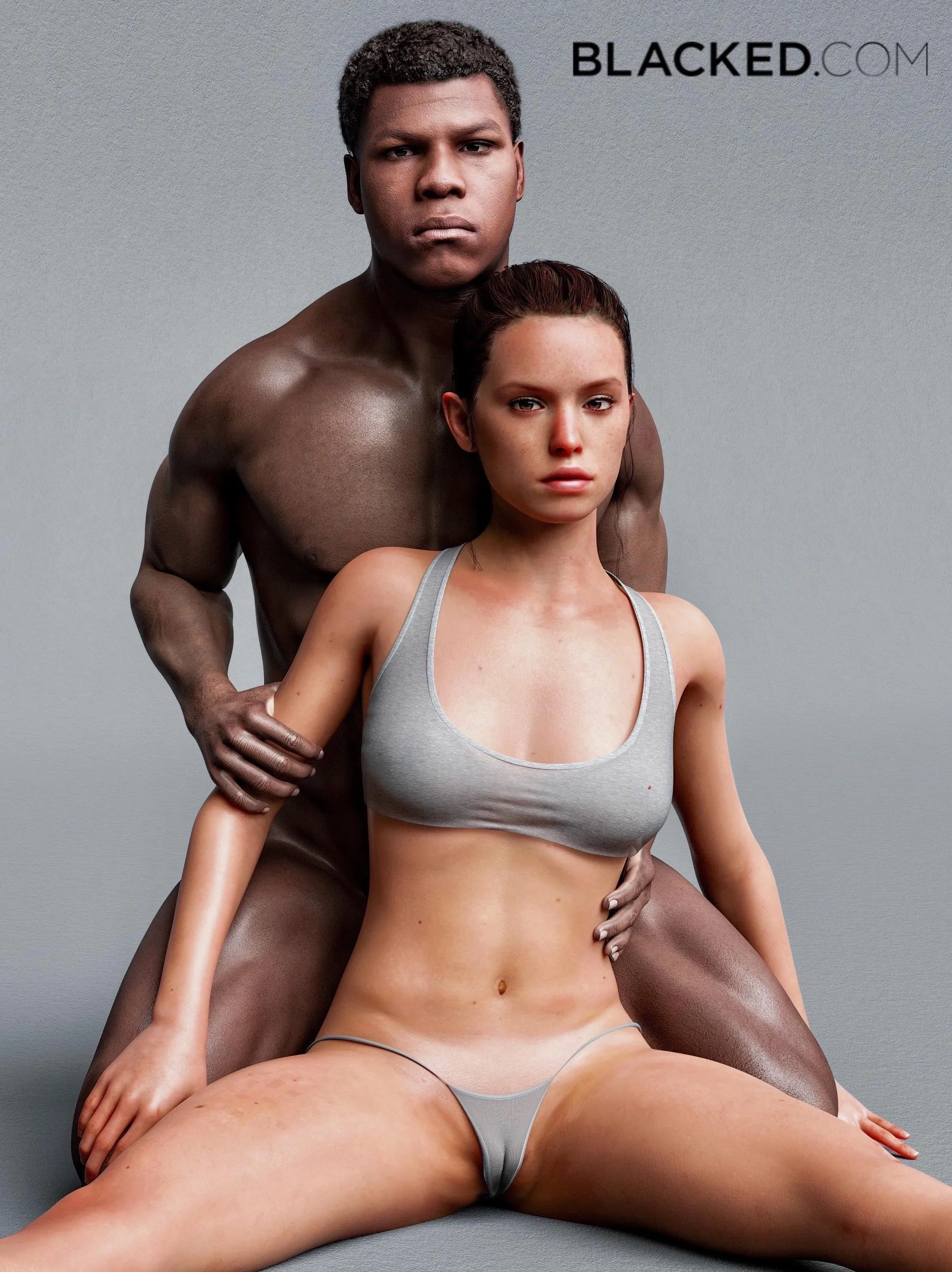 Rey x Finn- blacked (4TeaSe7en)