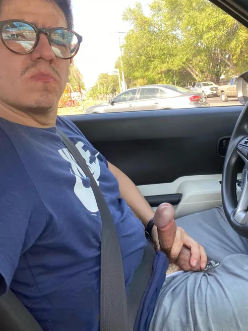 Sunday drive with my cock out