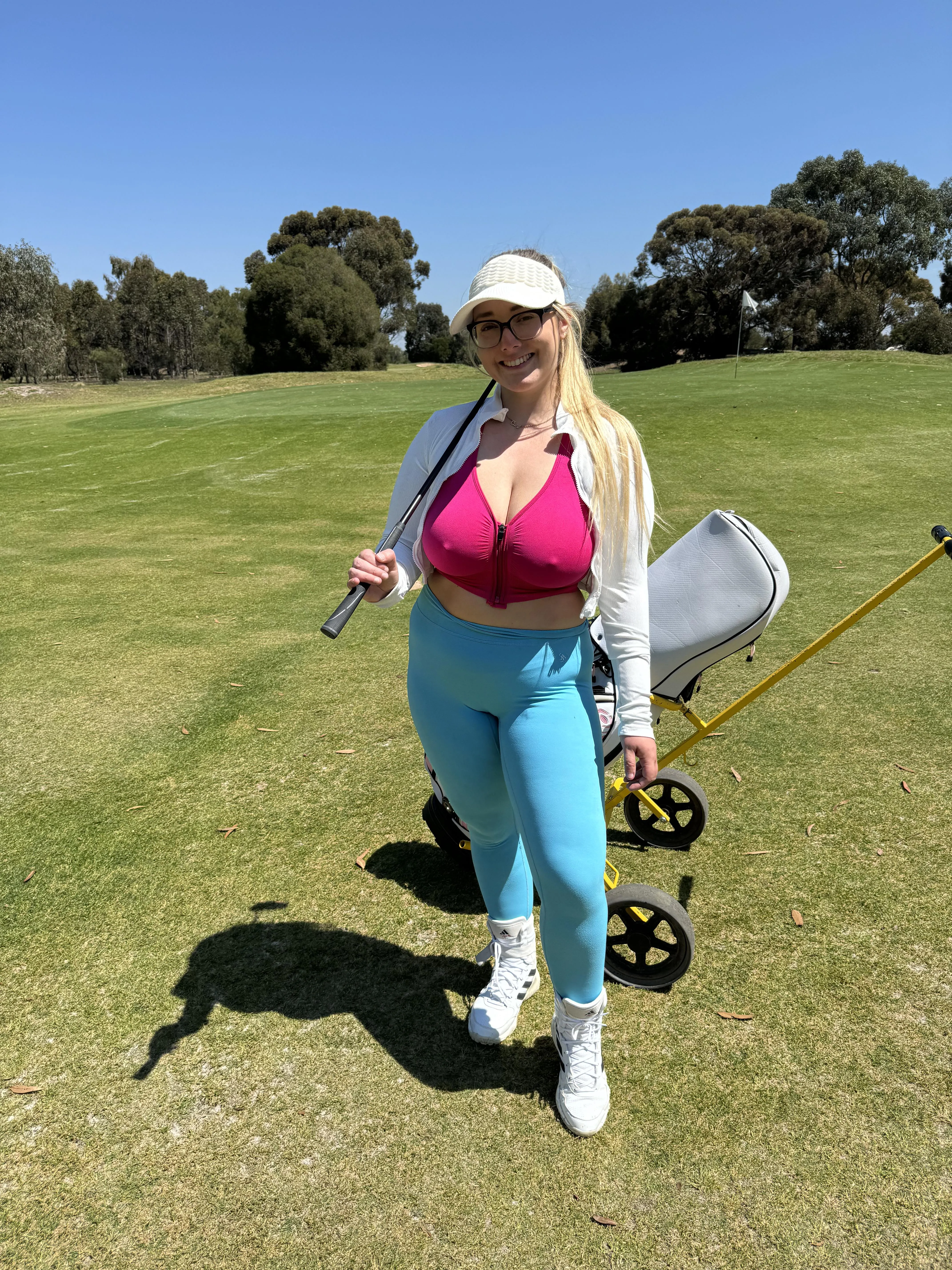 Wearing bright zipups on the golf course to make sure you’re looking