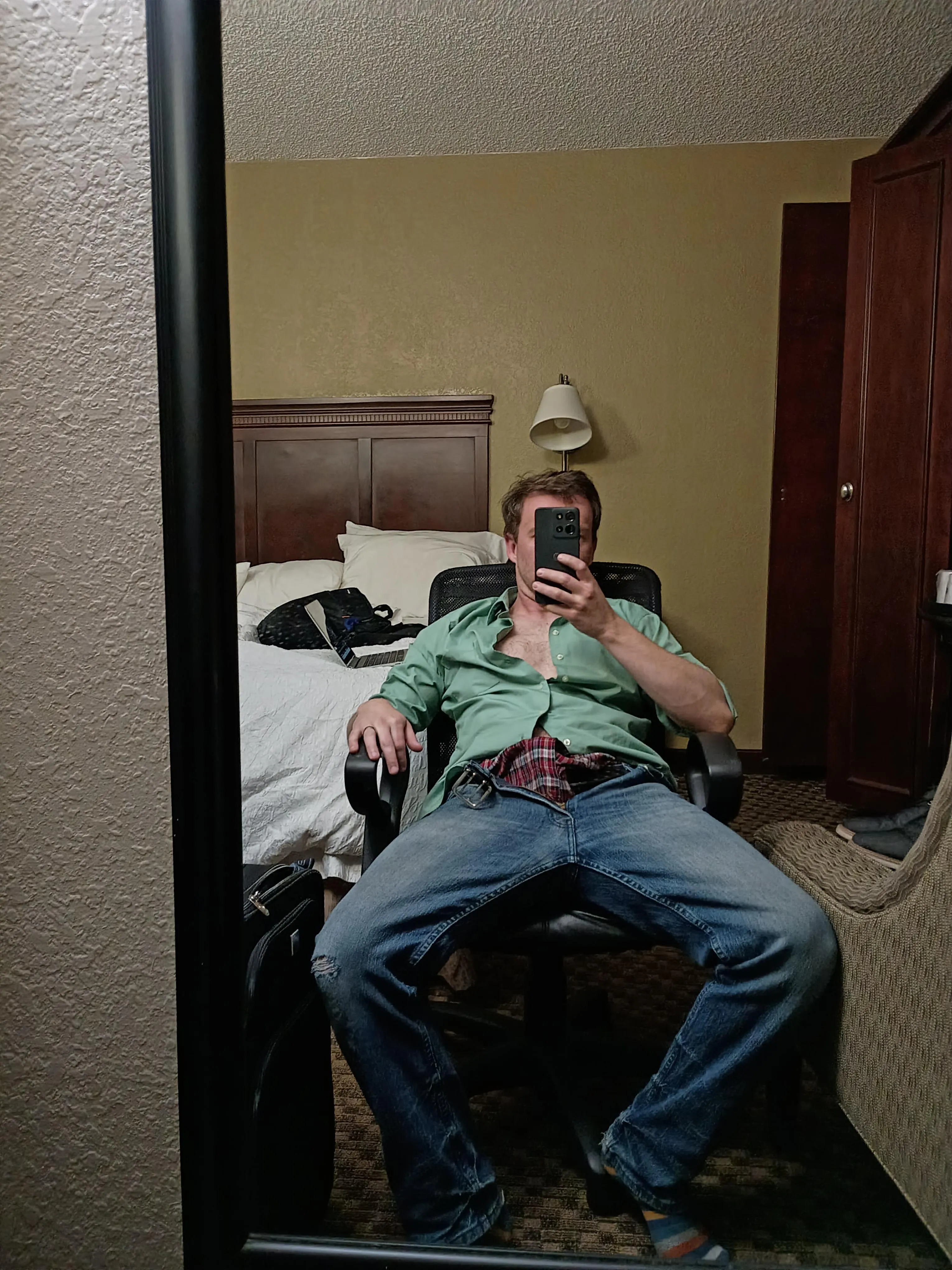 Alone in a hotel room