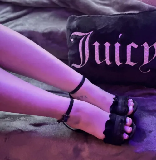 Buy me new heels so I can take more photos like this. Maybe I’ll even let you lick the bottom of them