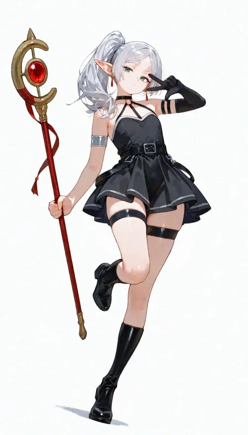 Frieren cosplaying as Ubel [Sousou no Frieren]